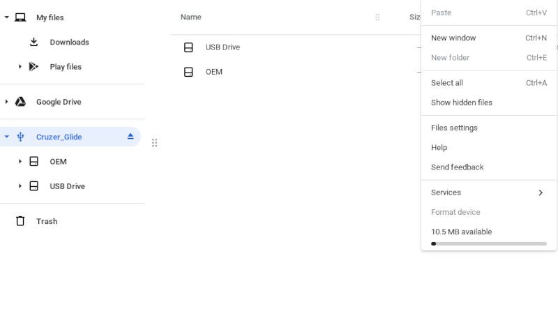 attempting to format read only recovery usb in chrome os