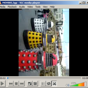 Файлы видеозаписей на жёстком диске, список миниатюр