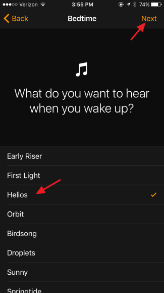 Доступные звуки Время сна