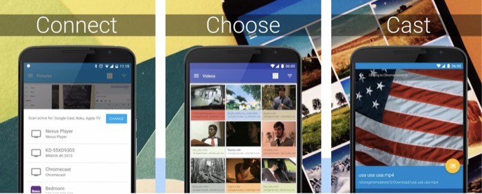 кастинг экрана Android с помощью LocalCast