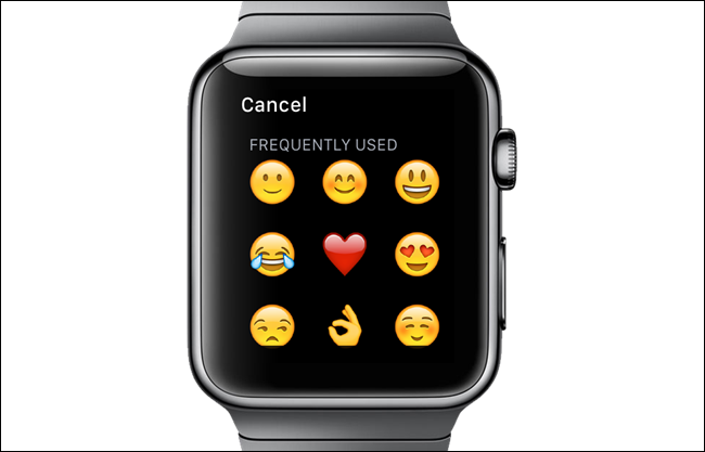 Выбор эмодзи на Apple Watch