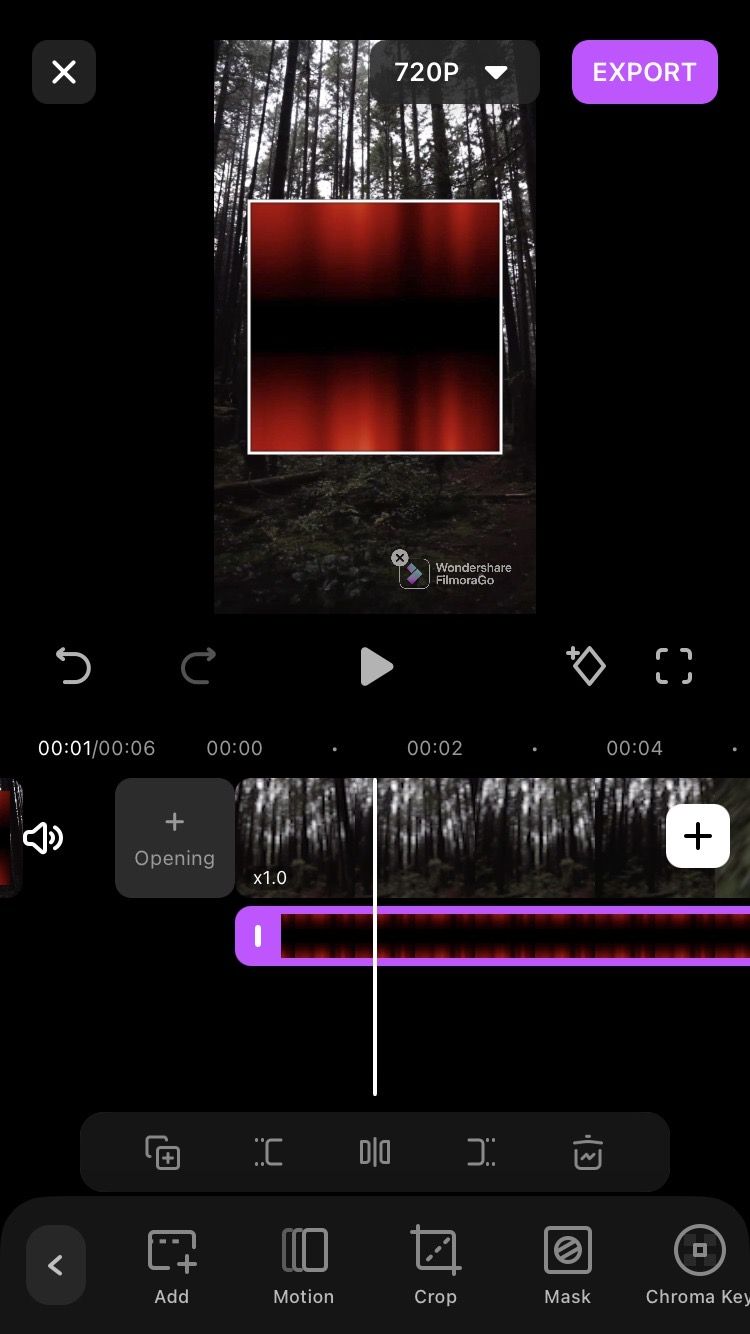 импорт второго слоя в filmorago