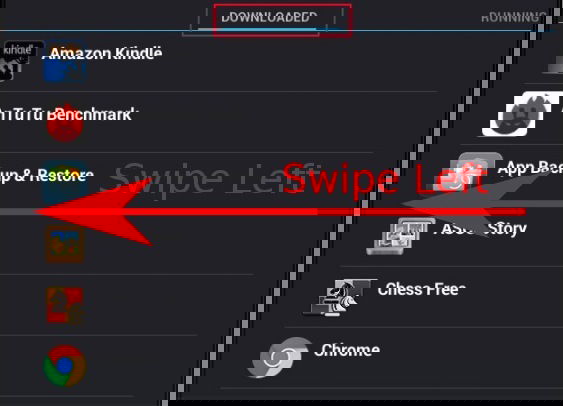 Экран настроек Android — список загруженных приложений