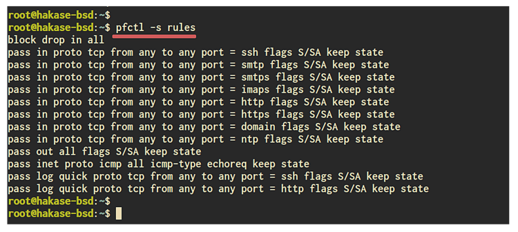 Вывод pfctl -s rules с подробностями