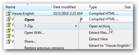 7‑Zip показывает содержимое файла в виде архива