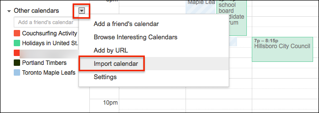 google-calendar-import