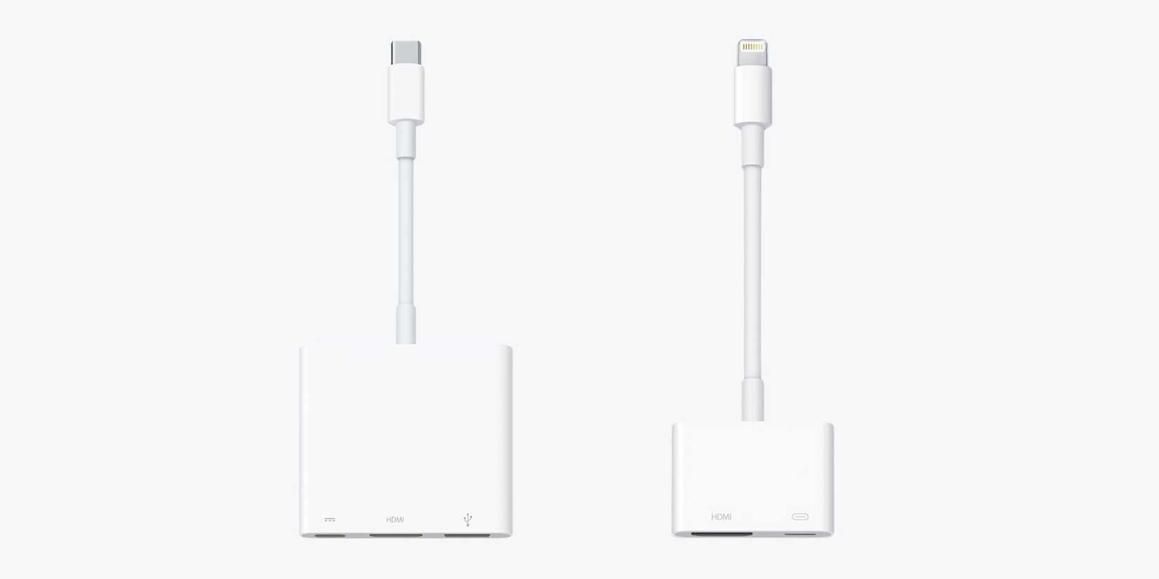 Apple USB‑C и Lightning адаптеры для HDMI-подключений