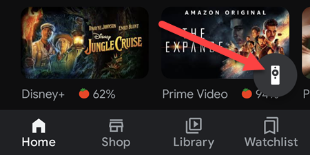 Нажмите плавающую кнопку пульта в правом нижнем углу экрана приложения
