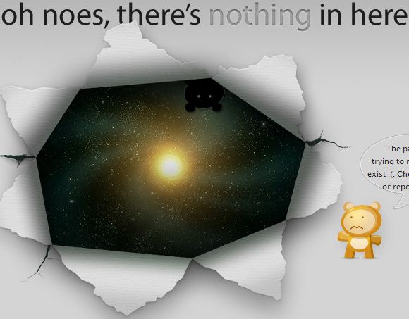 Красивая 404 страница с поиском и меню сверху и снизу