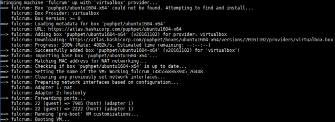 Выгрузка vagrant up — загрузка базового образа из Atlas