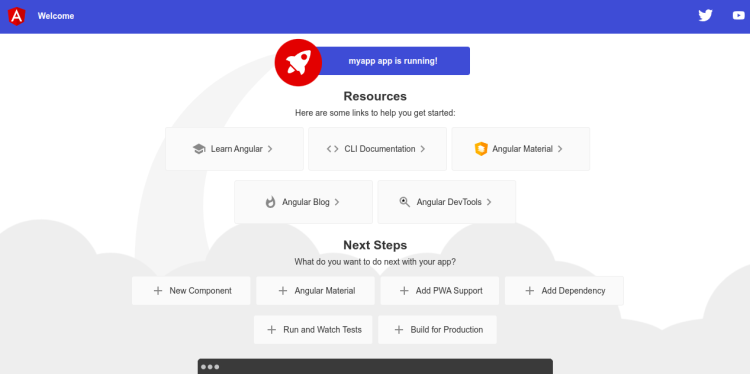 Изображение: экран с запущенным Angular-приложением