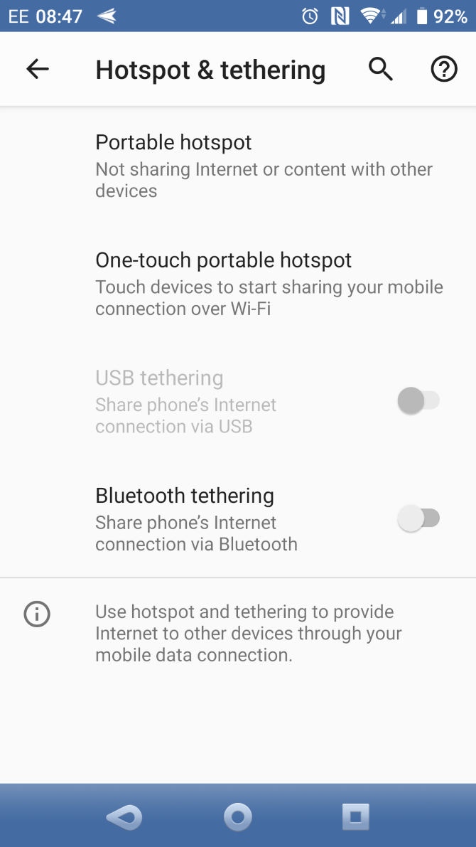 Включение мобильной точки доступа на Android