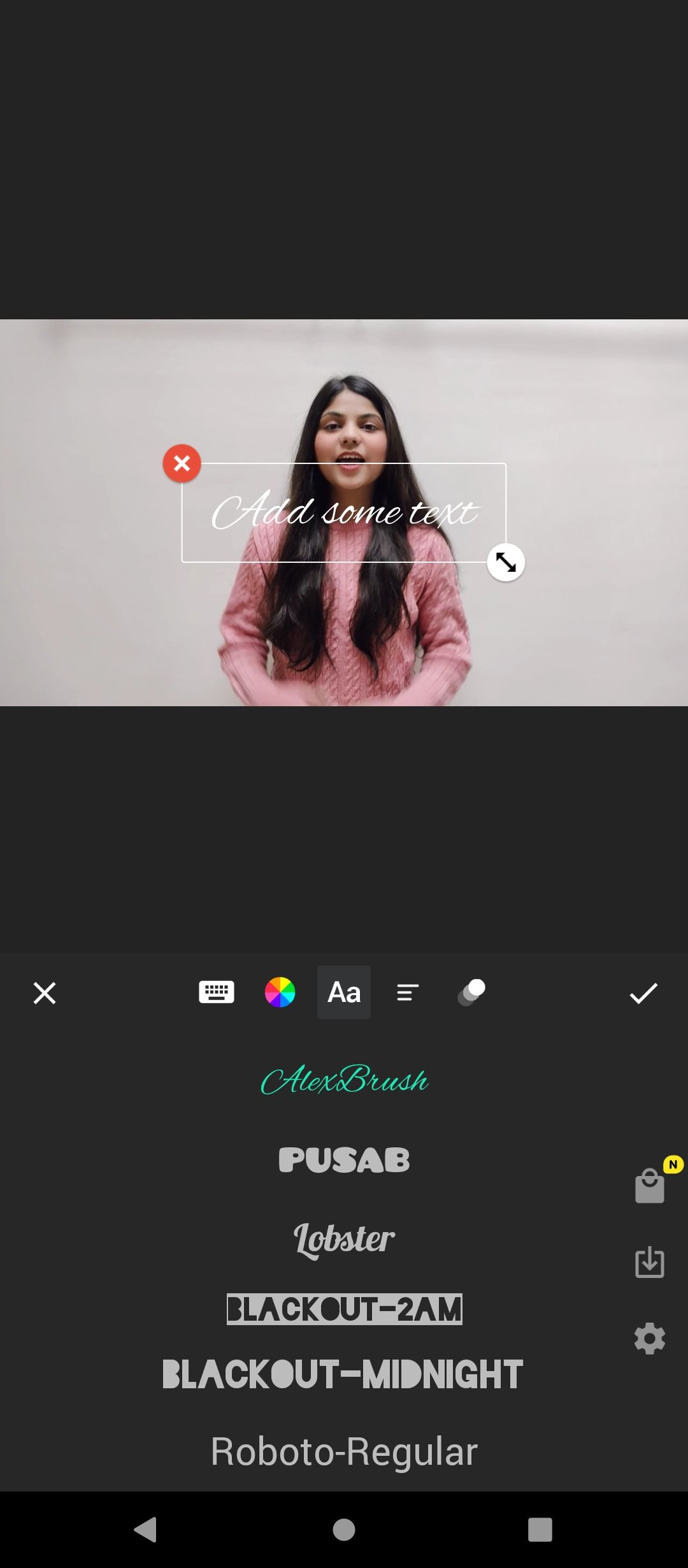 Выбор стиля и шрифта текста