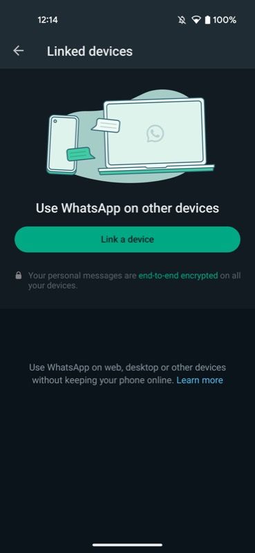 Функция «Связать устройство» в WhatsApp