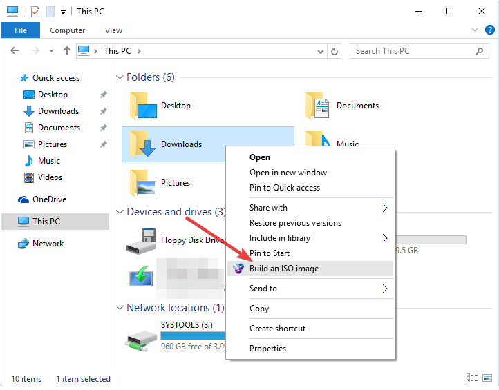 Контекстное меню Проводника Windows для монтирования ISO через WinCDEmu