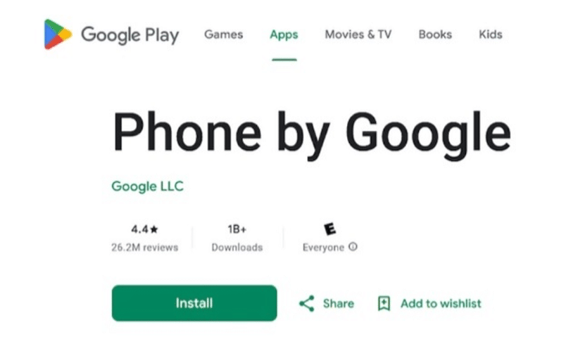 Botón de grabación en Google Phone