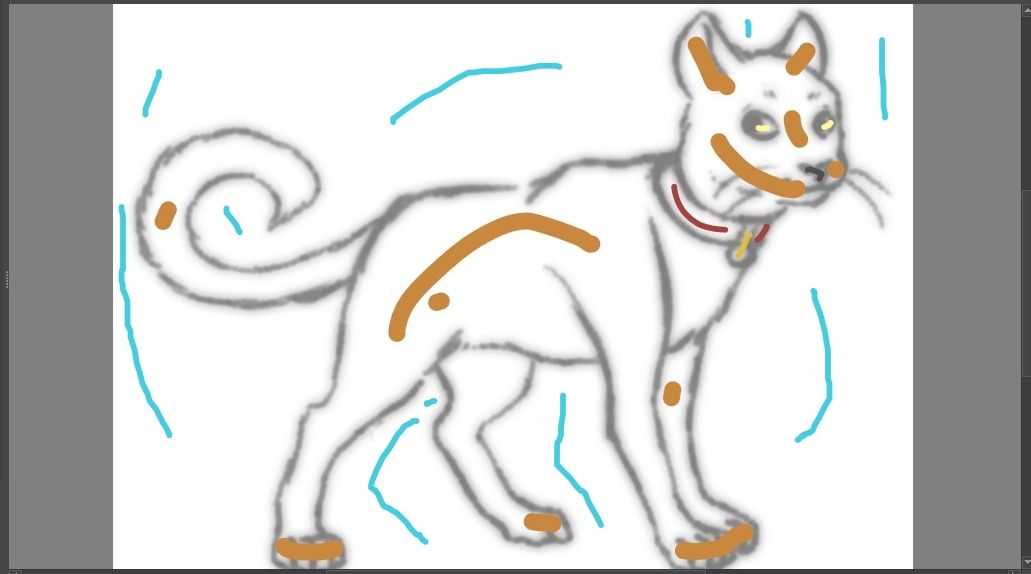 добавление цвета на слой colorize mask в krita