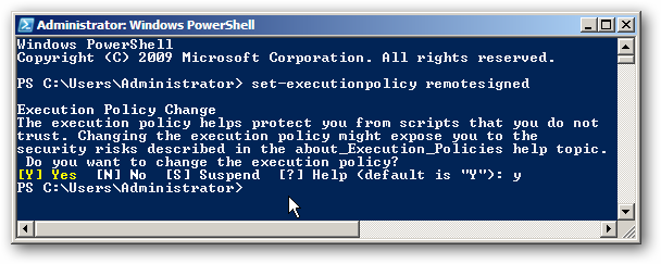 PowerShell: разрешение выполнения скриптов