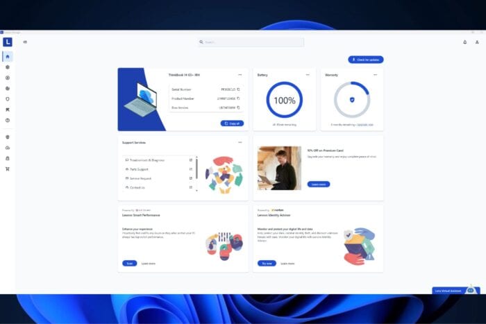 Скачать Lenovo Vantage из Microsoft Store