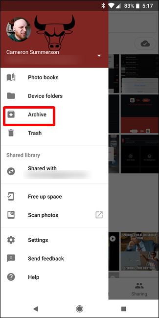 Экран Архива и кнопка Добавить фото