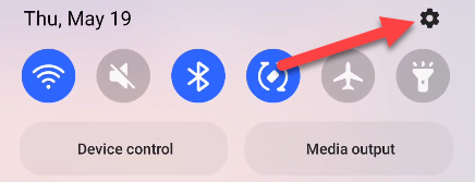 Иконка шестерёнки в Android для настроек