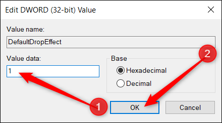 Set the Value Data box to 