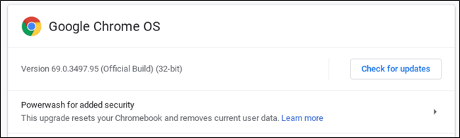Меню конфиденциальности и безопасности в настройках Chrome OS