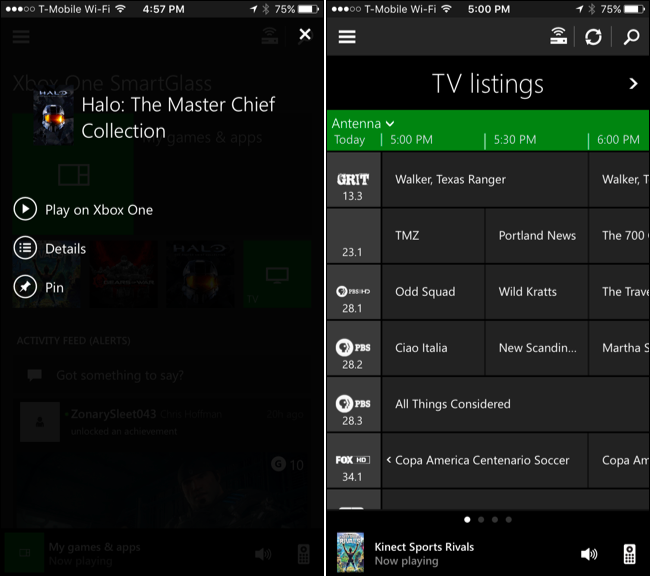 Вторичный экран и элементы управления SmartGlass для Edge и медиа