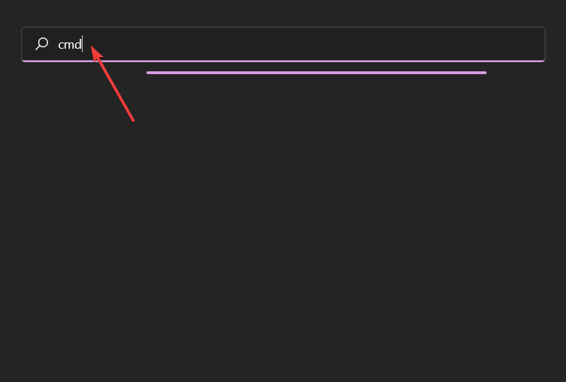 Поиск cmd в меню поиска Windows