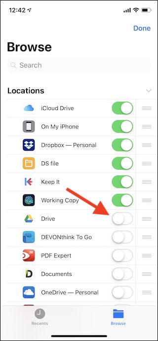 Перетаскивание Источников в списке для изменения порядка отображения