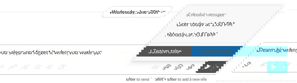 Выбор пользовательского времени для запланированного сообщения