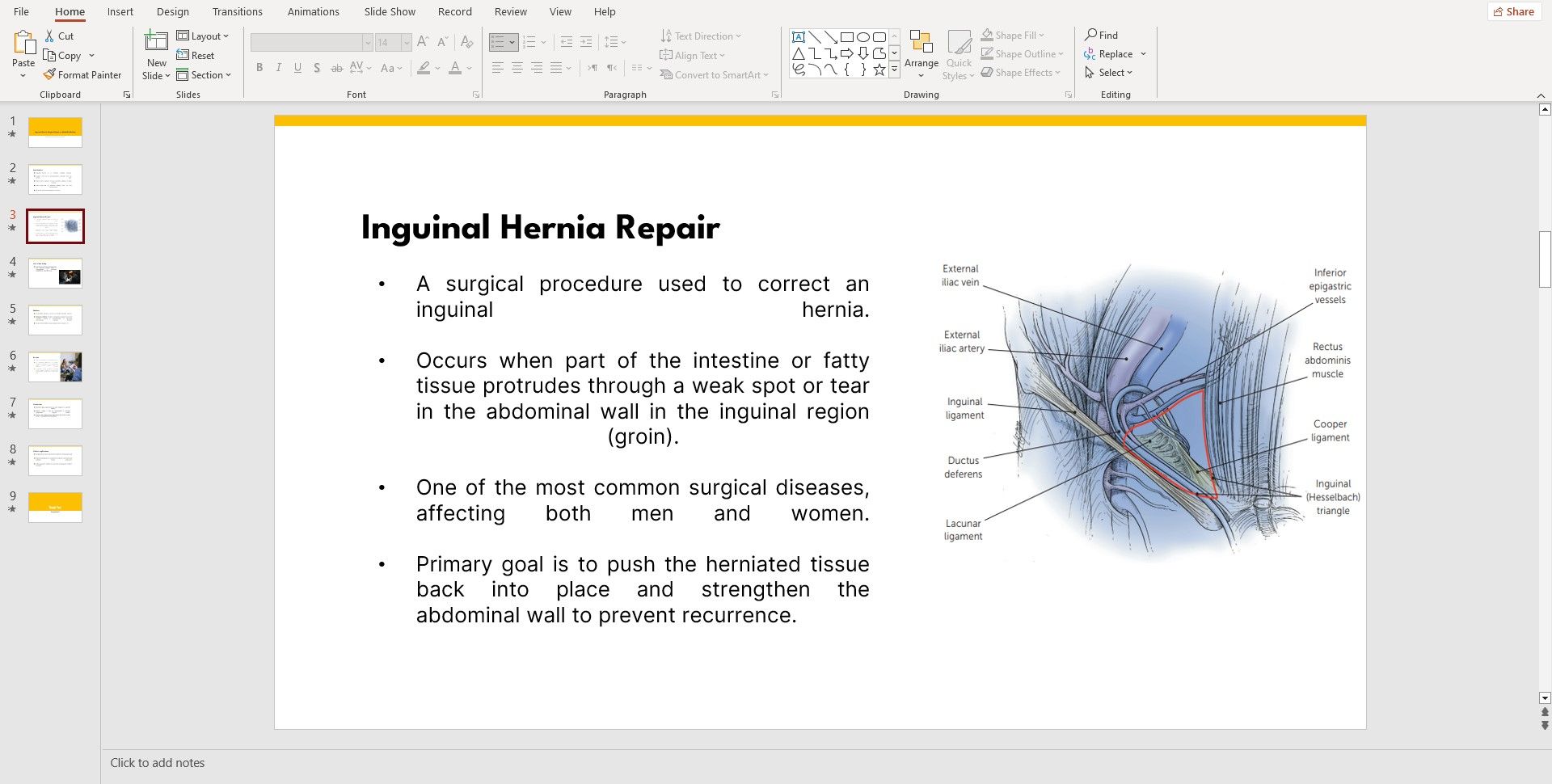 Презентация Google Slides, открытая в PowerPoint