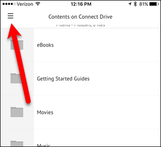 Открытие меню для настройки интернет‑соединения