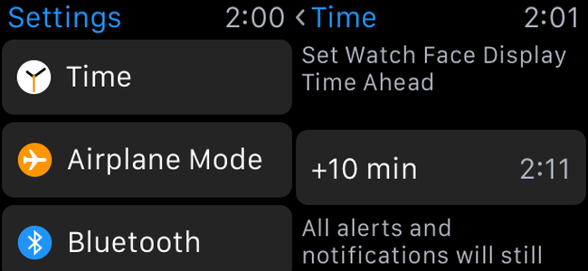 Как выставить время на Apple Watch вперёд