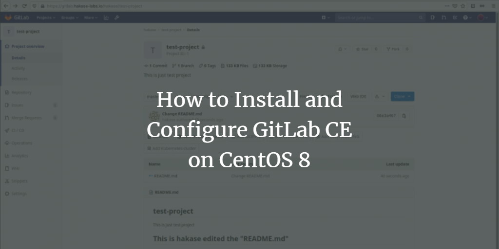 Установка GitLab CE на CentOS 8 — пошагово