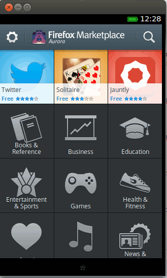 Marketplace Firefox OS: категории и приложения