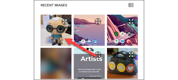 Выбор фото для редактирования в Snapseed