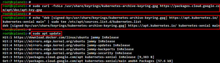 Добавление репозитория Kubernetes