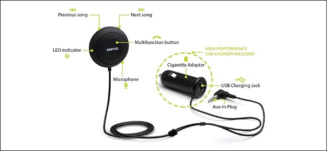 Bluetooth-комплект: питание от прикуривателя и AUX