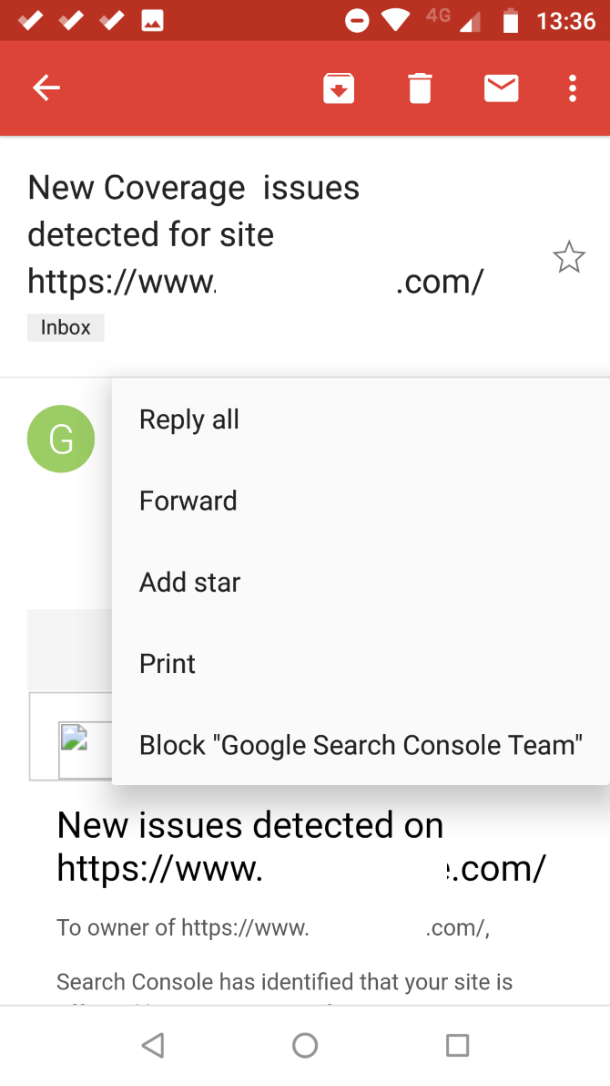 gmail block email smartphone