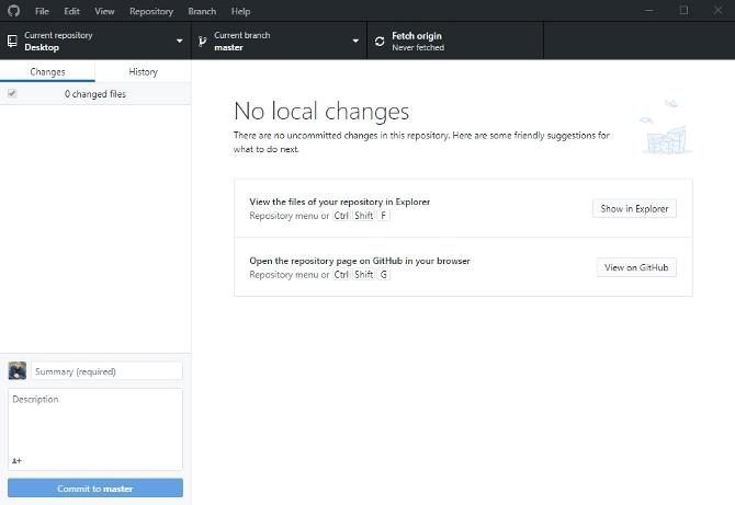 Клонированный репозиторий в GitHub Desktop