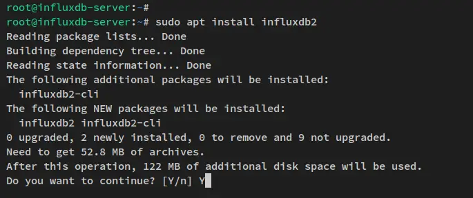 Установка InfluxDB