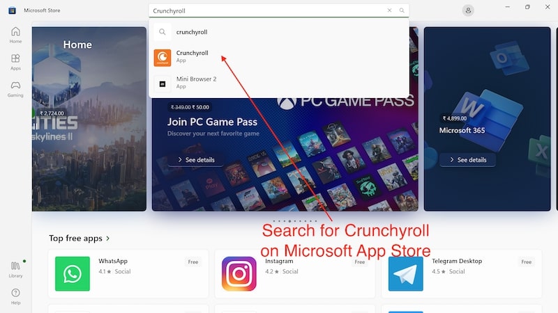 Crunchyroll в Microsoft Store