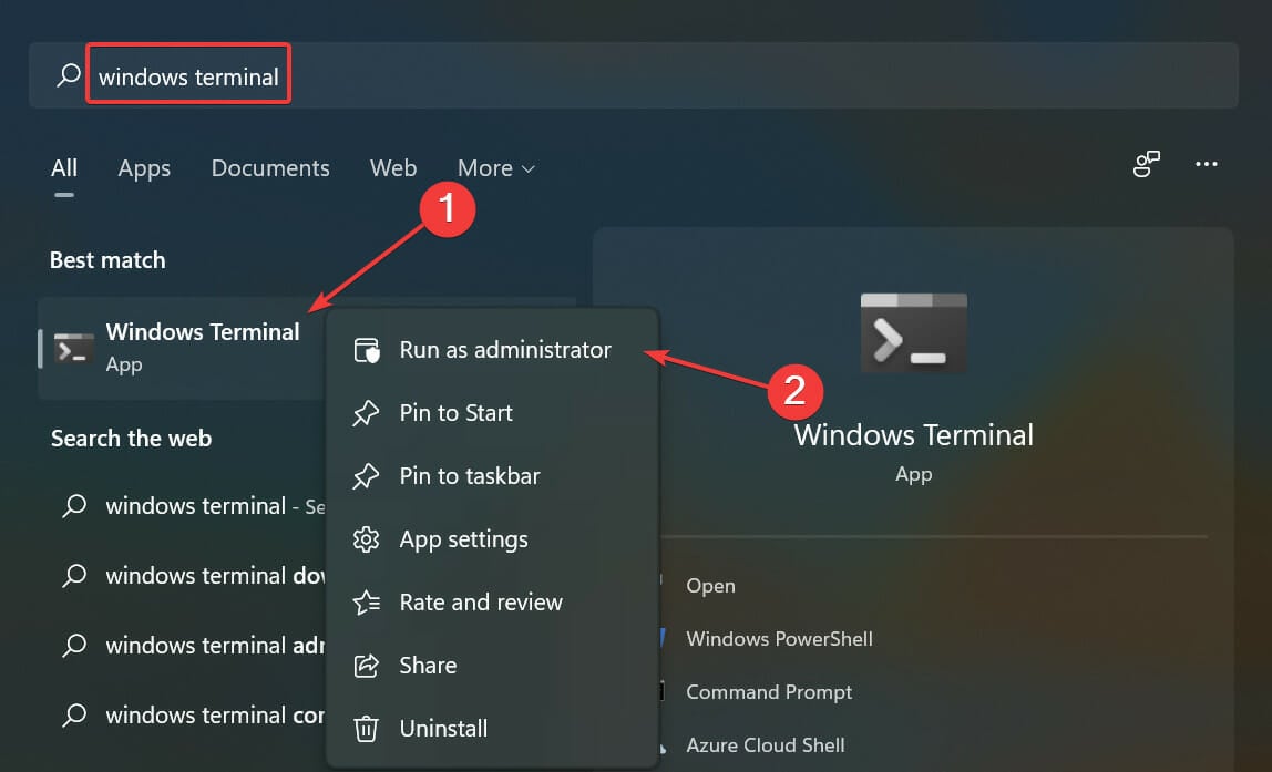 Запуск Windows Terminal от имени администратора