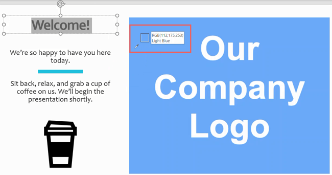 Предпросмотр цвета с RGB