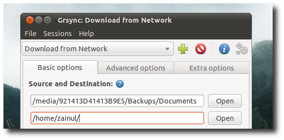 Синхронизация папки Documents между бэкап-диском и домашней папкой
