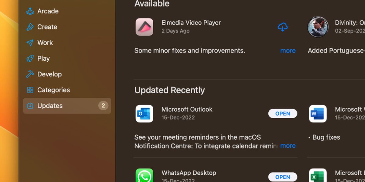 Вкладка Обновления в App Store