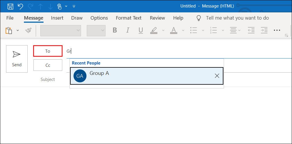Строка адреса письма