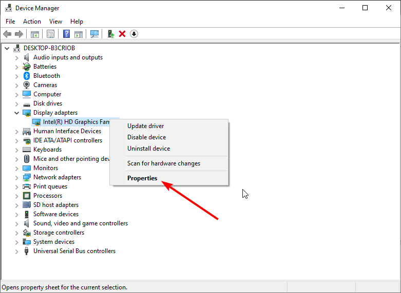 Окно 'Свойства' драйвера видеокарты
