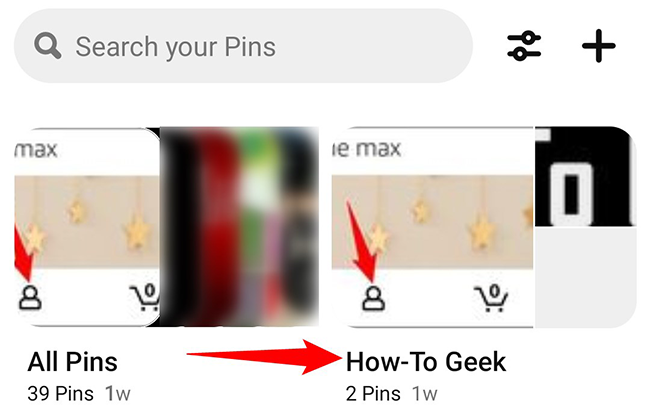 Выберите доску, которую нужно удалить, в списке профиля.
